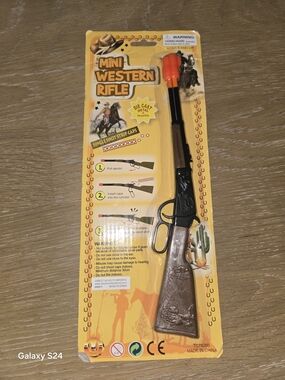Mini Western Rifle Kids Toy Die Cast Metal & Plastic